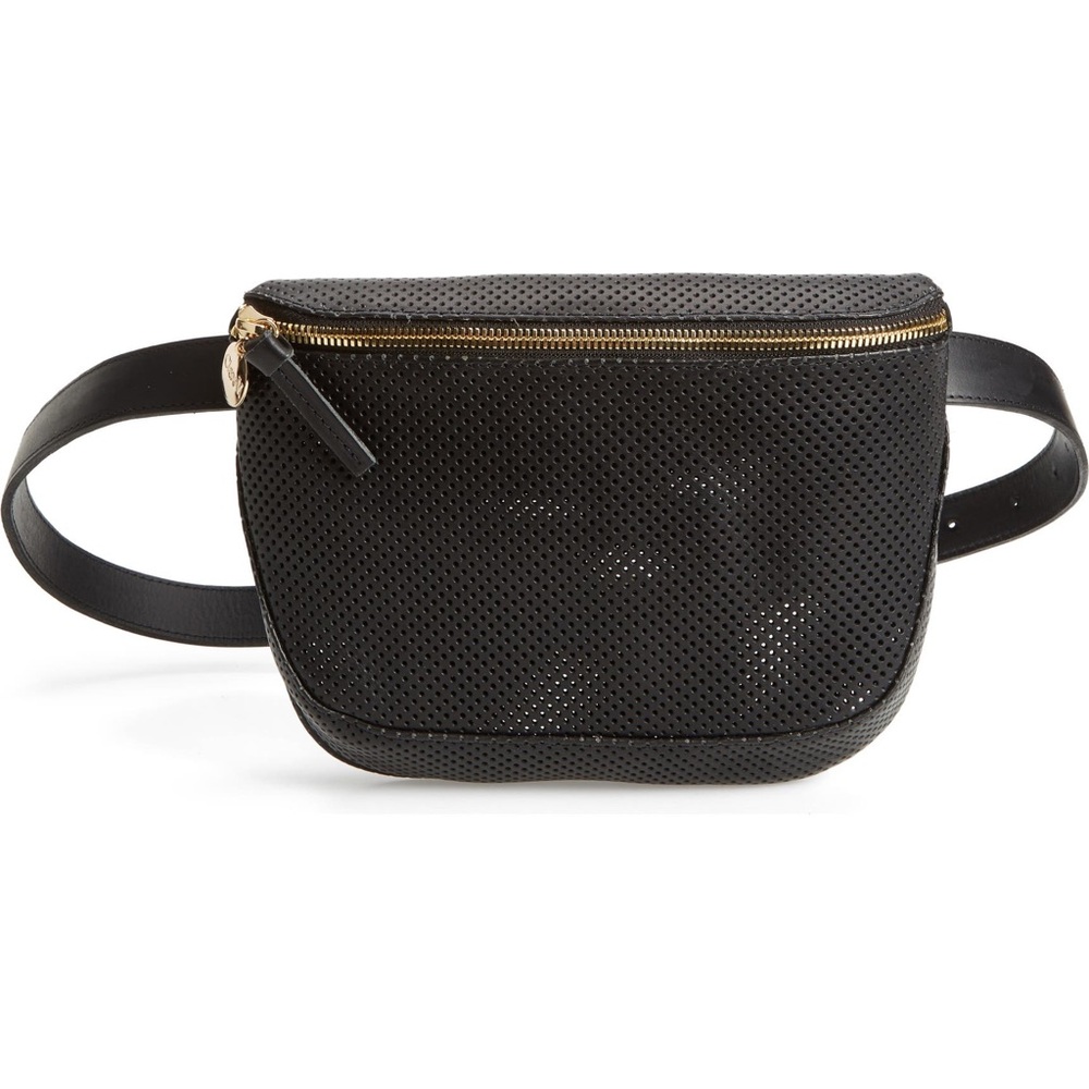 Clare V perforated leather fanny pack